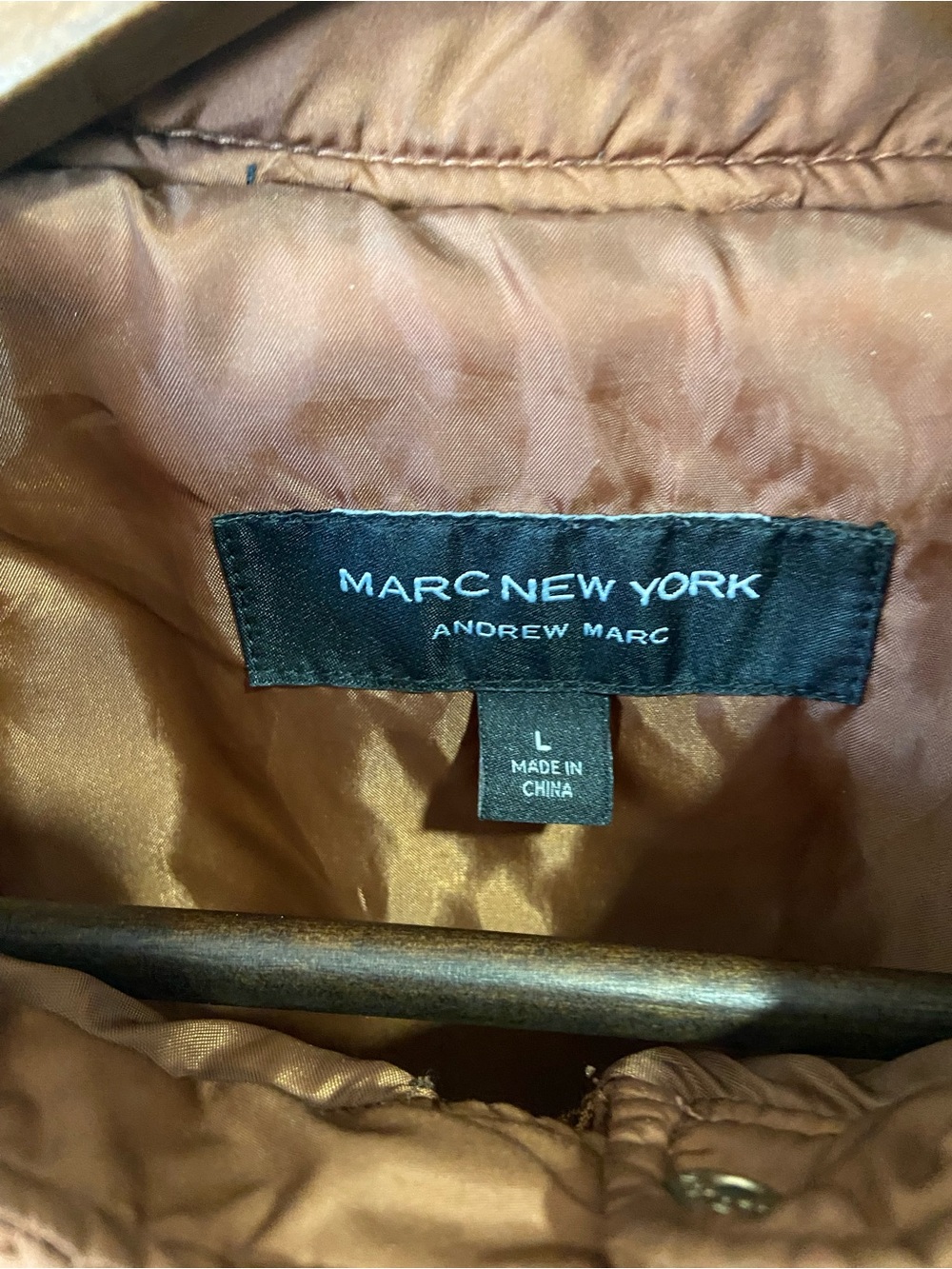 Marc New York by Andrew Marc Brown Diamond Quilted Vest - Picture 4 of 4